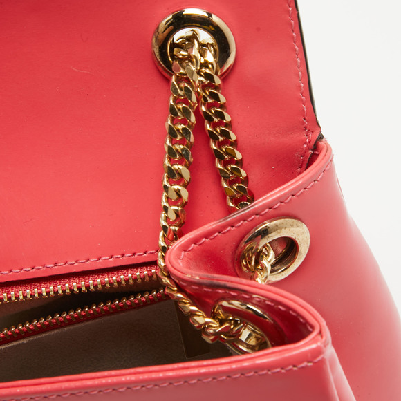 JIMMY CHOO Coral Pink Leather Alba Shoulder Bag - Picture 7 of 8